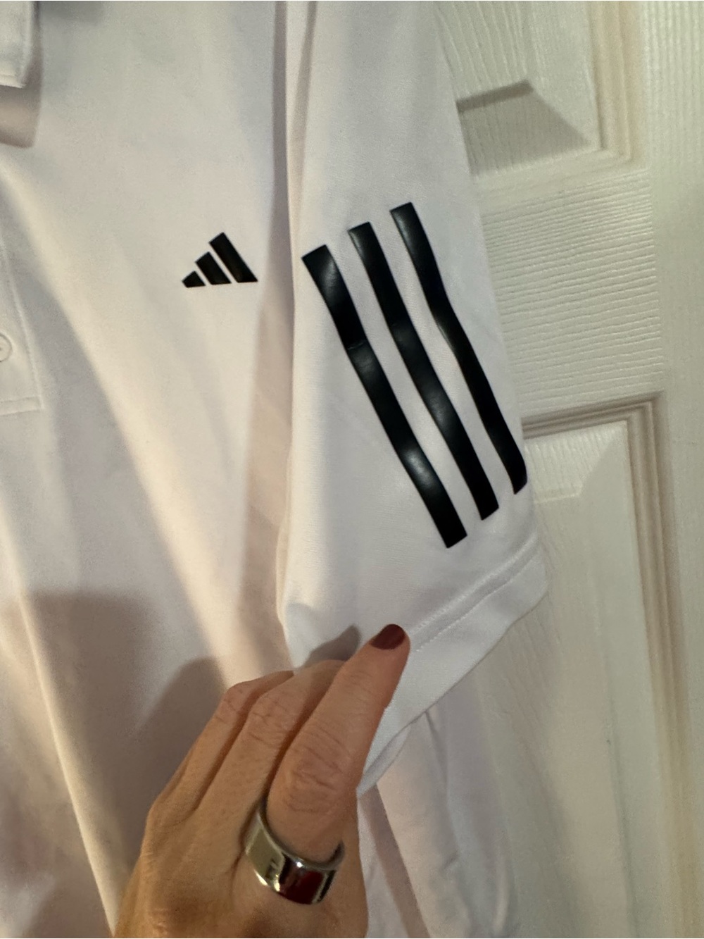 Adidas White Performance Golf Polo Shirt Men’s Size XL - Picture 3 of 5